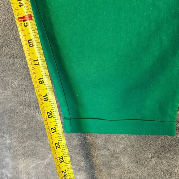 J Crew Factory Women’s Linen Blend Elastic Waist Pants Kelly Green Size 8P NWT - Picture 7 of 10